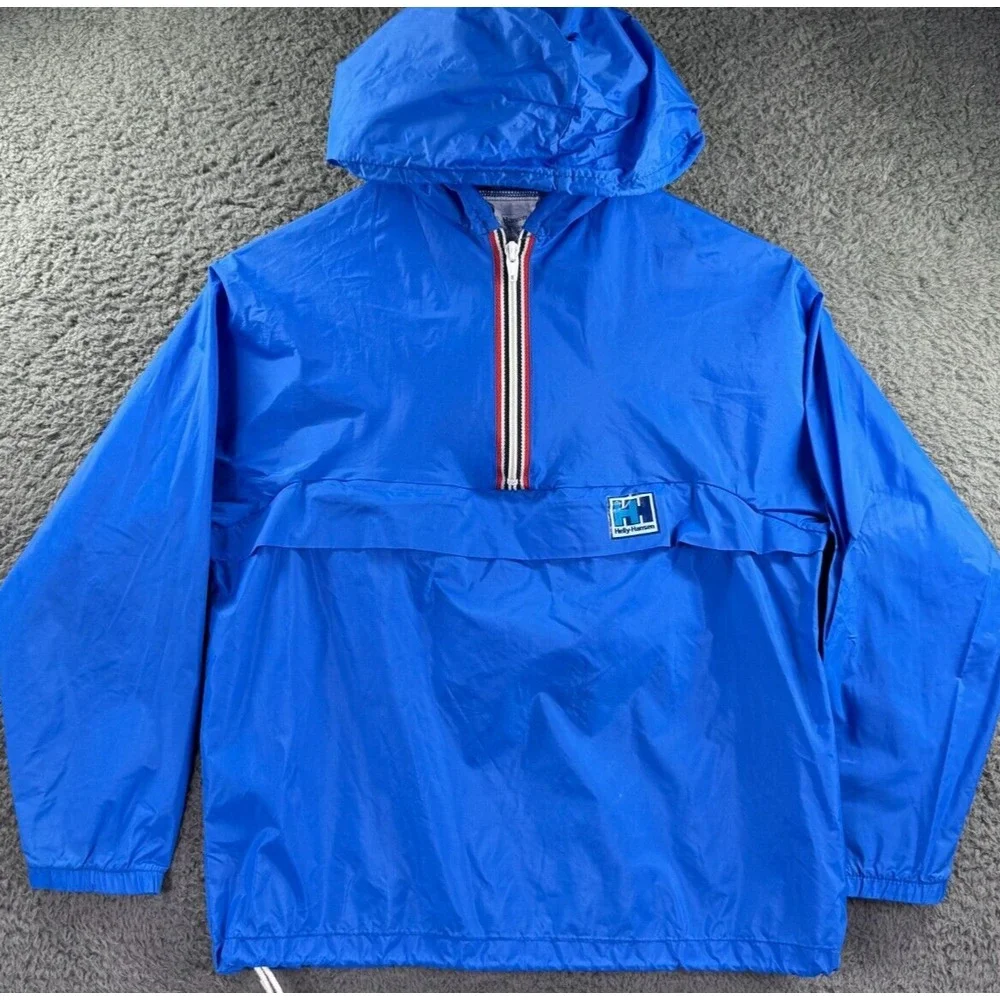 Helly Hansen Jacket Youth 10-12 Vintage Windbreaker Rain Coat Anorak‎ Pullover